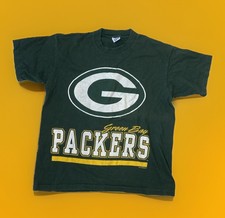 Salem Sportswear Green Bay Packers T-Shirt Sz L Made in USA Big Graphic Vtg 1995