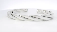DAVID YURMAN .925 Sterling Silver 9mm Helios Hinged Cuff Bracelet