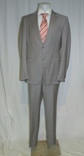 Zegna XXX Couture Su Misura Exclusively Trofeo Gray Plaid Two Button Suit 42L
