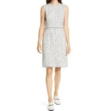 Rebecca Taylor Eyelash Tweed Sleeveless Sheath Dress Navy Combo Size 8