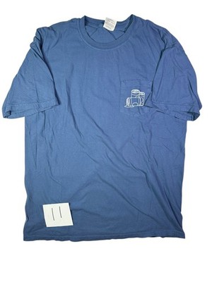You Betcha! Beers Going Down Easy T Shirt Mens XL Navy Blue Graphic Ring Spun