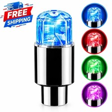 4pcs Led Tire Valve Cap Lights Car Bike Motorcycle Wheel Glow Red Blue Green Set