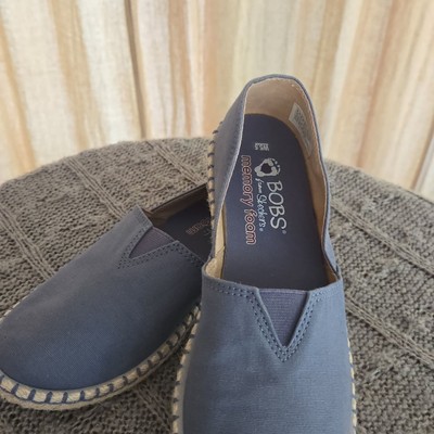 NEW - BOBS - Women's Breeze Memory Foam Espadrille shoes - Size 5.5 - blue