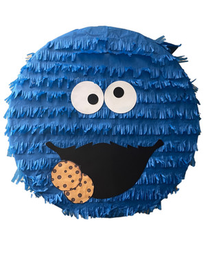 Handmade Blue Monster Piñata