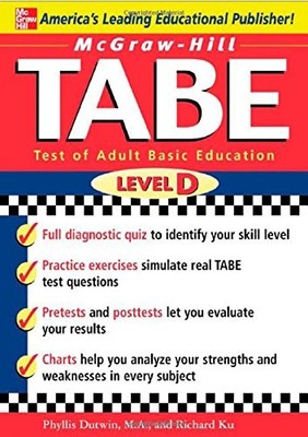 MCGRAW-HILL'S TABE LEVEL D: TEST OF ADULT BASIC EDUCATION: By Phyllis VG