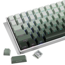XVX Shine Through Gradient Seaweed Green Keycaps 136 Keys Side Print PBT Set