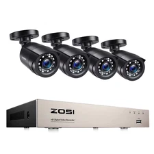 2MP Home Wired Security System H.265+ 8CH DVR 4/8Pcs 1080P Night Vision Outdoor 