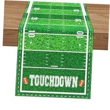 Football Court Table Runner, Touch Down Football Birthday Party Table Runner