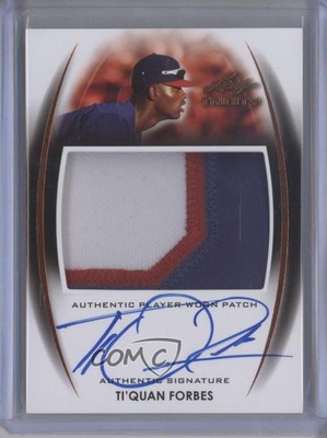 2014 Leaf Trinity Patch Auto Bronze Ti'quan Forbes #PA-TF1 Patch Auto 2d9