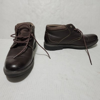 Clarks Men Boots Size 11 Brown Leather Textile Shoes