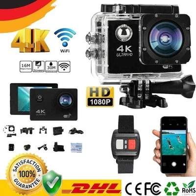 MARKENLOS Action Cam 4K WIFI EIS UHD Sport Aktion Wasserdicht Kamera Helm Go pro 1080p
