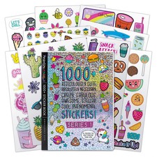 NEW 1000 Ridiculously Cute Stickers for Kids - Fun Craft Stickers 40-Page Book