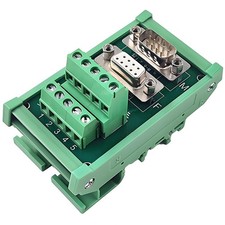 DB9 Male Female DIN Rail Mount Interface Module, D-Sub Serial 9-pin Breakout...