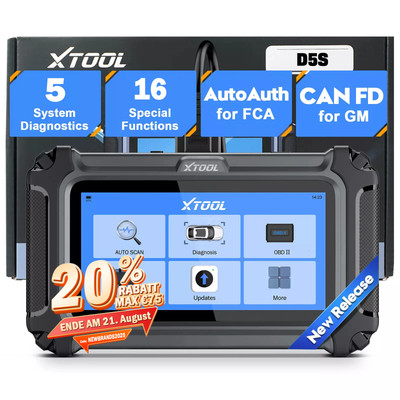 XTOOL D5S Profi KFZ Diagnosegerät Auto OBD2 Scanner TPMS EPB SAS Auslesegerät DE