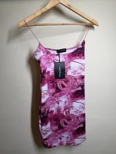 PrettyLittleThing Pink Printed Mini Dress