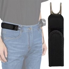 2Pcs Tactical Metal Hook Elastic Belt Buckle-Less Invisible Waist Belt Closure