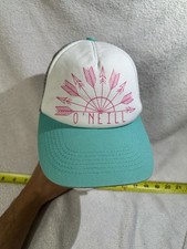 O  Neill Teal And Gray Snap Back Truckers Cap