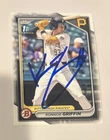 Konnor Griffin Pirates Baseball Signed Autographed 2024 1st Bowman Card