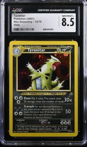 Tyranitar 12/75 Neo Discovery Holo CGC 8.5 NM/Mint+