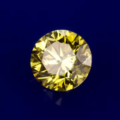 2 CT Natural Yellow Diamond   Premium Round Cut, VVS1 Clarity, D Grade Certified
