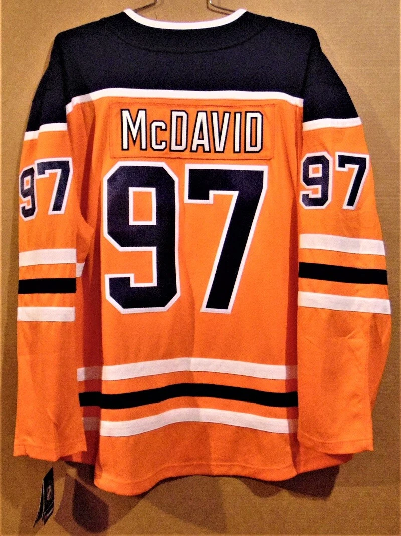 Connor McDavid Edmonton Oilers Autographed Orange Reebok Jersey - Upper Deck