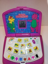 Vintage Barney's Learning Laptop 1999 Interactive Tiger Toy Educational TESTED
