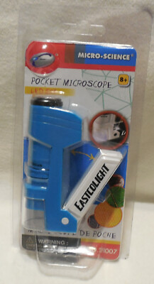 New Portable Microscope for Kids 8+ Anybody Cool LED Light Pocket Microscope 50X