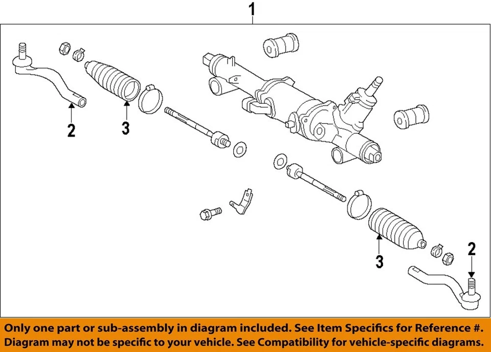 Used Rack and Pinion Assembly fits: 2014 Lexus GS350 power rack and pinion AWD G - Image 3 of 4