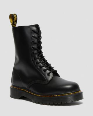 Dr. Martens 1490 Bex Black Smooth Leather 10 Eyelets Mid