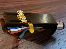 CNC EBONY WOOD turntable Headshell , gold plated wires 30 piece  Screw set