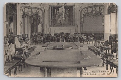 Casino De Monte Carlo Monaco Table De Roulette Postcard