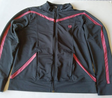 EleVen by Venus Williams Large Black Pink Full Zip Up Tennis Active Jacket