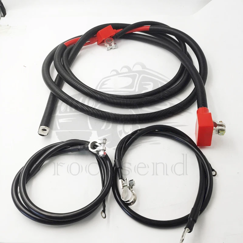 Se adapta a Ford 1994-97 7,3 L Powerstroke batería negativo y positivo kit de cable de arranque Foto 3 de 4