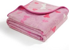 Allisandro, 350 GMS Super Soft Pet Blanket, 78" x 63", Pink