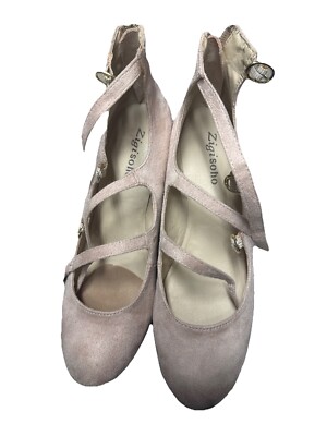 ZIGIsoho blush pink closed toe wedge heel size 8.5 womens strappy