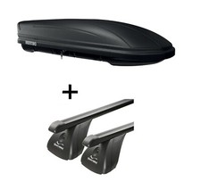 Dachbox MAA400L matt+Dachtr&auml;ger VDP Stahl f&uuml;r f&uuml;r Mercedes Citan 3-5 T&uuml;r ab 12