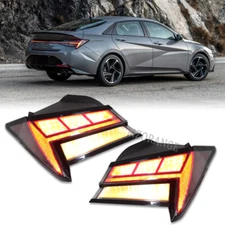 2X Left&Right LED Tail Light For Hyundai Elantra 2021-2023 Brake Lamp Outer Stop