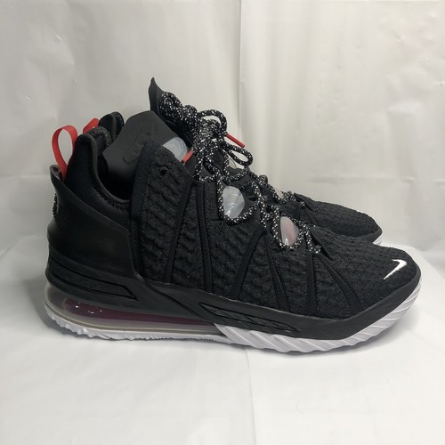 lebron 18 black white red