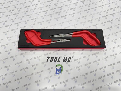 Snap-on Tools USA NEW RED 2pc Pistol Grip Needle Nose Pliers Foam