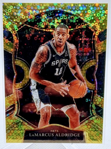 2020-21 Select Gold Disco Prizm- Lamarcus Aldrige /10 Spurs, Brooklyn Nets! SSP - Picture 1 of 2