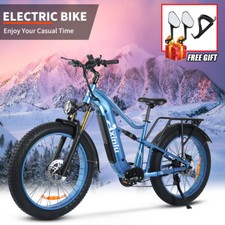 1800W Motor 52V 30Ah E-Bike 35 MPH 26" Fat Tire Snow Electric Bicycle for adults