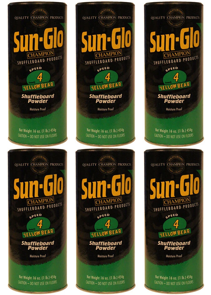 Sun-Glo Speed #4 Shuffleboard Table Powder Wax - 6 Cans