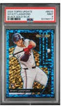 2024 Topps Update Black Gold - Blue Parallel Wyatt Langford Color Match PSA 9