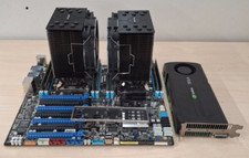 ASUS Z9PE-D8 WS Motherboard with Back Plate + GPU 56gb DDR3 - READ DESCRIPTION