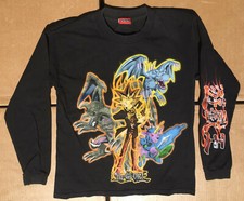 Yu-Gi-Oh Boys Vintage 1990s Graphic Long-Sleeved T-Shirt Black Medium 10/12