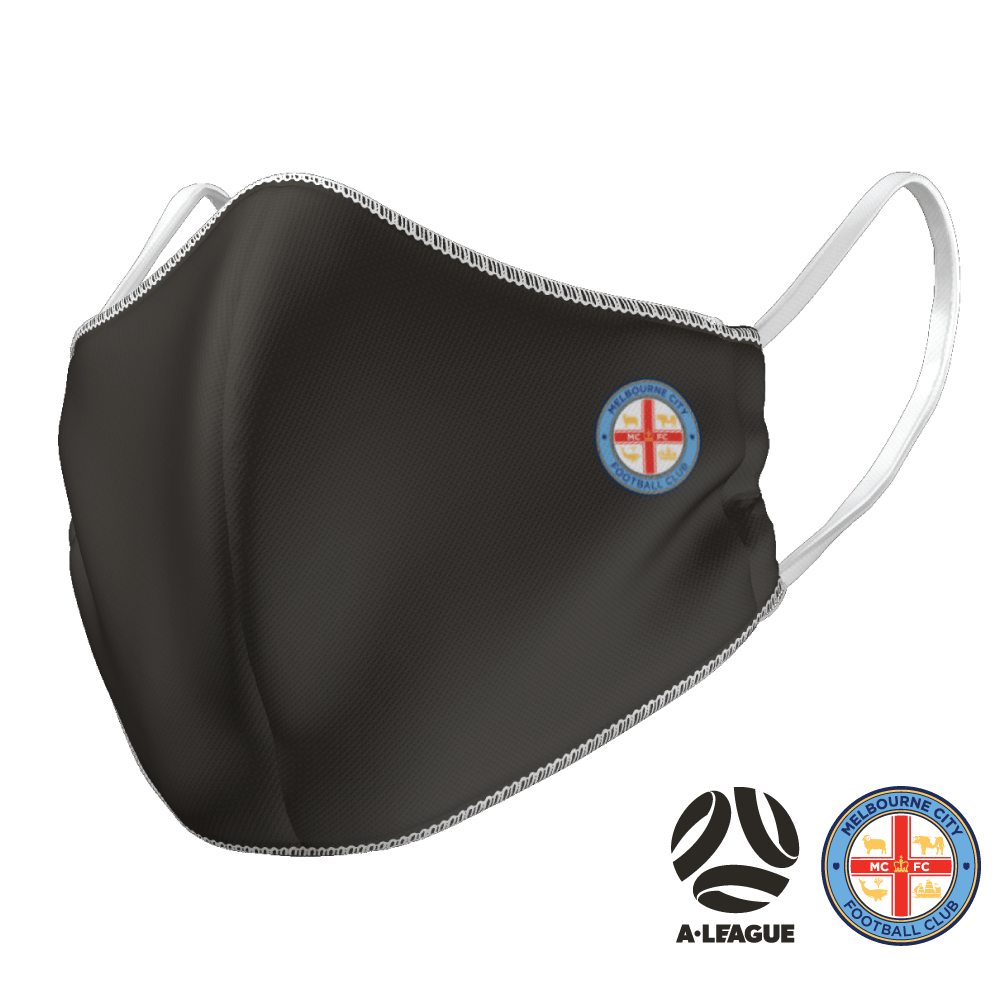 Melbourne City A League Large Adult Reversible Washable Face Mask Melbourne city a league large adult reversible washable face mask