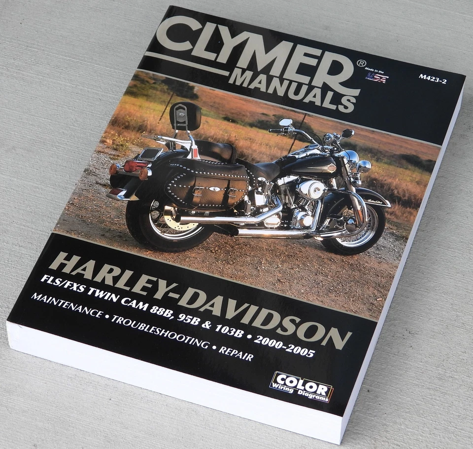 Harley-Davidson Softail Fat Boy Night Train 2000-2005 FLS FXS manual de reparación M423 Foto 2 de 3