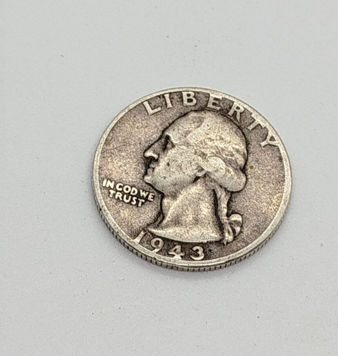1943 Washington Quarter Dollar Silver Coin 