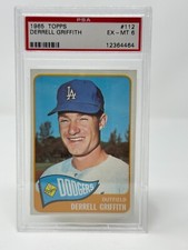 1965 Topps #112 Derrell Griffith PSA 6   Dodgers