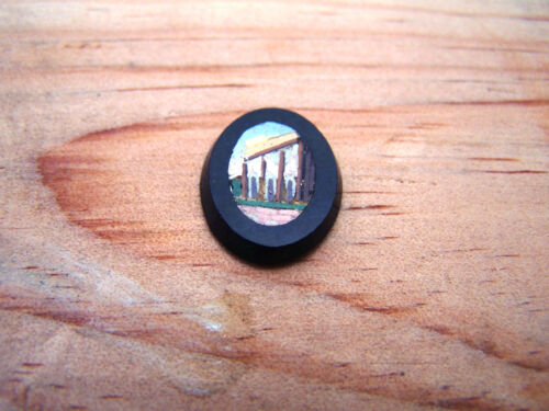 antique miniature micro mosaique small Ruine Romaine onyx micromosaic mosaic - Picture 1 of 7